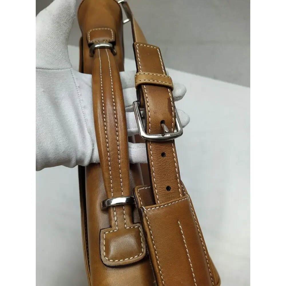 Coach Lexington British Tan Leather Briefcase Messenger Crossbody Bag - Vintage